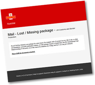 Royal Mail SPAM Message